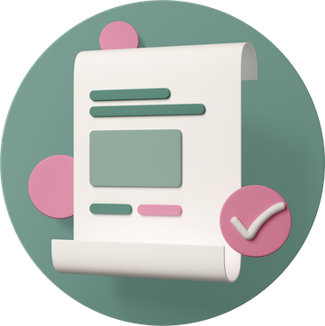 Document with checkmark illustration
